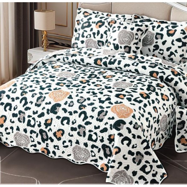 Cuvertură Pat Dublu, 5 Piese, Bumbac 100% , Imprimat –Calitate Premium, cu Imprimeu Durabil, 230x250 cm, E-S313 Cuvertură Pat Dublu, 5 Piese, Bumbac 100% , Imprimat –Calitate Premium, cu Imprimeu Durabil, 230x250 cm, E-S313