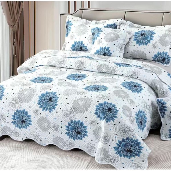 Cuvertură Pat Dublu, 5 Piese, Bumbac 100% , Imprimat –Calitate Premium, cu Imprimeu Durabil, 230x250 cm, E-S326 Cuvertură Pat Dublu, 5 Piese, Bumbac 100% , Imprimat –Calitate Premium, cu Imprimeu Durabil, 230x250 cm, E-S326