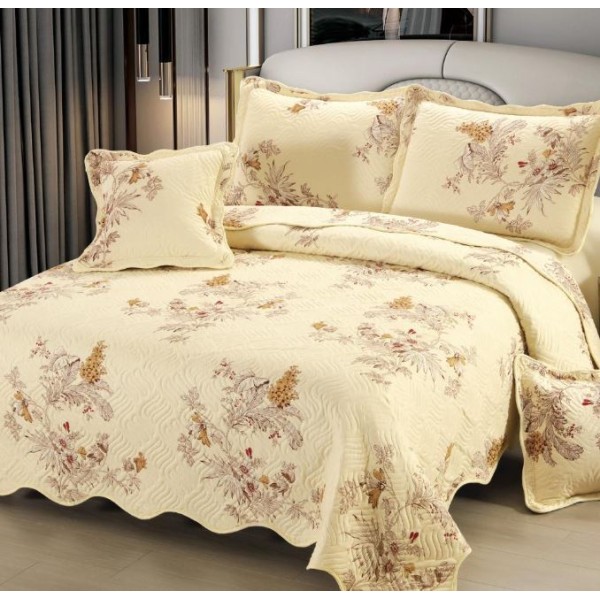 Cuvertură Pat Dublu, 5 Piese, Bumbac 100% , Imprimat –Calitate Premium, cu Imprimeu Durabil, 230x250 cm, E-S141 Cuvertură Pat Dublu, 5 Piese, Bumbac 100% , Imprimat –Calitate Premium, cu Imprimeu Durabil, 230x250 cm, E-S141