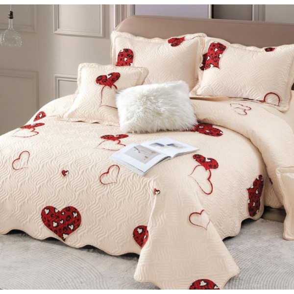 Cuvertură Pat Dublu, 5 Piese, Bumbac 100% , Imprimat –Calitate Premium, cu Imprimeu Durabil, 230x250 cm, E-S332 Cuvertură Pat Dublu, 5 Piese, Bumbac 100% , Imprimat –Calitate Premium, cu Imprimeu Durabil, 230x250 cm, E-S332