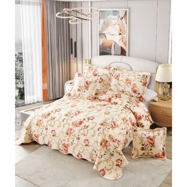 Cuvertură Pat Dublu, 5 Piese, Bumbac 100% , Imprimat –Calitate Premium, cu Imprimeu Durabil, 230x250 cm, E-S7 Cuvertură Pat Dublu, 5 Piese, Bumbac 100% , Imprimat –Calitate Premium, cu Imprimeu Durabil, 230x250 cm, E-S7
