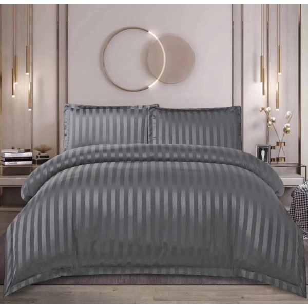 Lenjerie de pat dublu din damasc cu elastic, 4 piese, cearceaf pentru pat 180x200cm, PTC-01