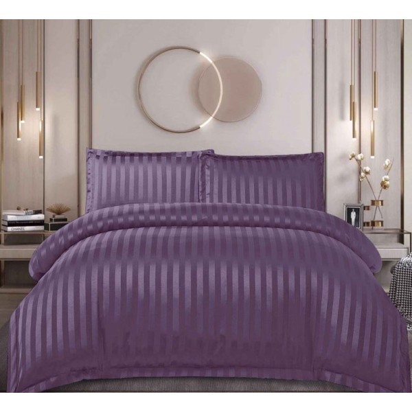 Lenjerie de pat dublu din damasc cu elastic, 4 piese, cearceaf pentru pat 180x200cm, PTC-14
