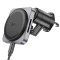 Suport Auto cu incarcare Wireless, HW15, 15W, Magnetic, montaj Ventilatie, cablu USB-C, 1m, Pull Hook, Negru/Gri