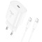 Set Adaptor X-Start CDQ079CC-A si Cablu Type-C, pentru iPhone 15/16 si Android, Incarcare rapida 25W, Alb