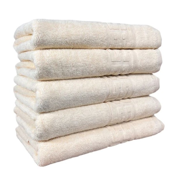 Set 5 prosoape de baie, Bumbac, Bordura Greceasca, 550g/m² cu fir dublu, 70x140cm, Bej, GC-8 Set 5 prosoape de baie, Bumbac, Bordura Greceasca, 550g/m² cu fir dublu, 70x140cm, Bej, GC-8