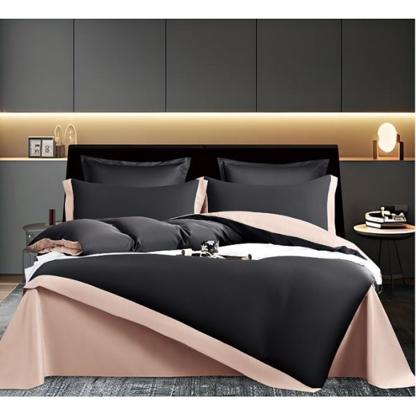 Lenjerie de pat din Matase, 6 Piese, Pat 2 Persoane, Cearceaf de pat 230 x 245cm, TAL-02 Lenjerie de pat din Matase, 6 Piese, Pat 2 Persoane, Cearceaf de pat 230 x 245cm, TAL-02