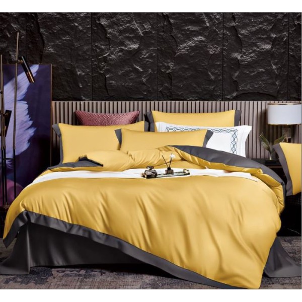 Lenjerie de pat din Matase, 6 Piese, Pat 2 Persoane, Cearceaf de pat 230 x 245cm, TAL-08 Lenjerie de pat din Matase, 6 Piese, Pat 2 Persoane, Cearceaf de pat 230 x 245cm, TAL-08