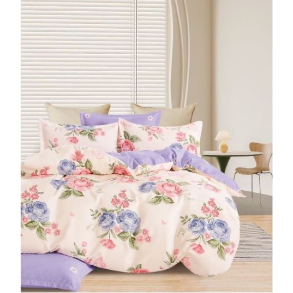 Lenjerie de pat dublu Din Finet, 6 piese, Pentru pat de 2 persoane, 230x245cm, BN-46