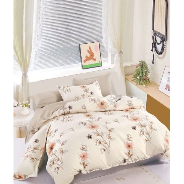 Lenjerie de pat dublu Din Finet, 6 piese, Pentru pat de 2 persoane, 230x245cm, BN-51