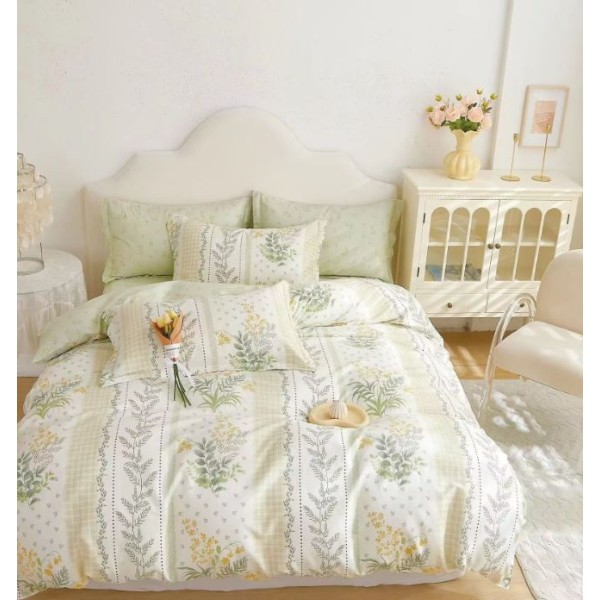 Lenjerie de pat dublu Din Finet, 6 piese, Pentru pat de 2 persoane, 230x245cm, BN-52