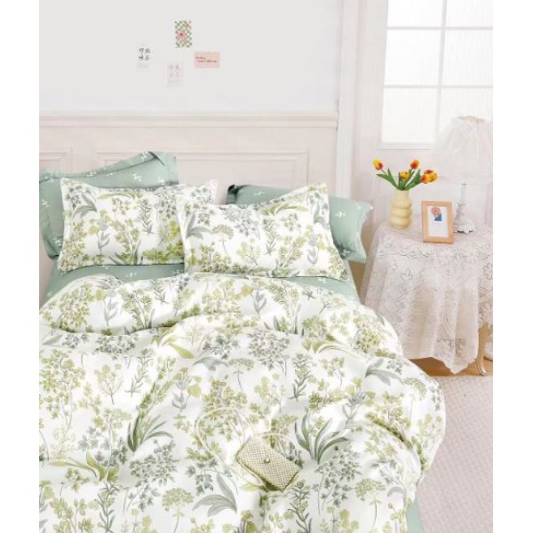 Lenjerie de pat dublu Din Finet, 6 piese, Pentru pat de 2 persoane, 230x245cm, BN-56
