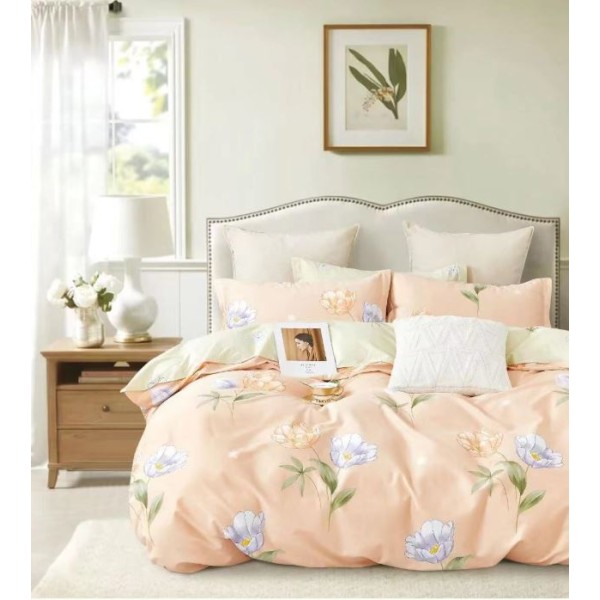 Lenjerie de pat dublu Din Finet, 6 piese, Pentru pat de 2 persoane, 230x245cm, BN-58