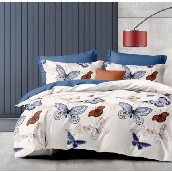 Lenjerie de pat dublu Din Finet, 6 piese, Pentru pat de 2 persoane, 230x245cm, BN-68