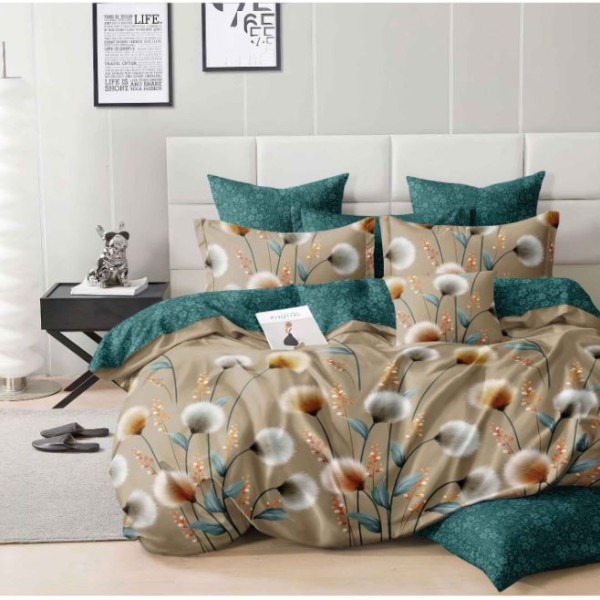 Lenjerie de pat dublu Din Finet, 6 piese, Pentru pat de 2 persoane, 230x245cm, BN-81