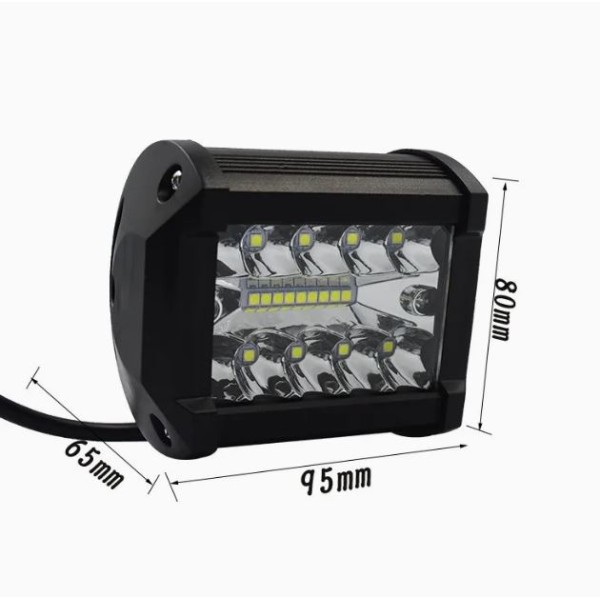 Spot LED pentru mașină 4 inch 60W trei rânduri bliț alb LED lumini de lucru SUV lumini de acoperiș lumini auxiliare modificate