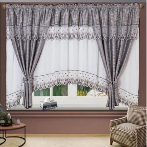 Set unic de perdele Plus draperii decorative pentru sufragerie dormitor, 4 Metri Pe 160cm, PRD-12 Set unic de perdele Plus draperii decorative pentru sufragerie dormitor, 4 Metri Pe 160cm, PRD-12