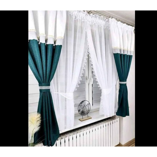 Set unic de perdele Plus draperii decorative pentru sufragerie dormitor, 4 Metri Pe 160cm, PRD-14 Set unic de perdele Plus draperii decorative pentru sufragerie dormitor, 4 Metri Pe 160cm, PRD-14
