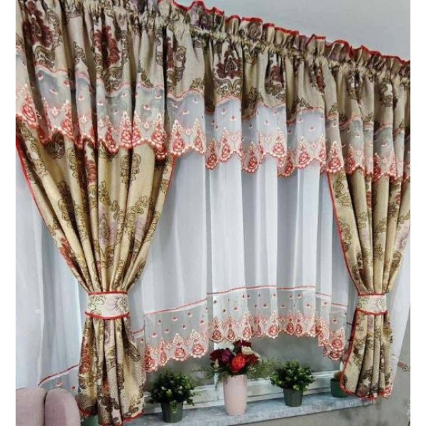 Set unic de perdele Plus draperii decorative pentru sufragerie dormitor, 4 Metri Pe 160cm, PRD-35 Set unic de perdele Plus draperii decorative pentru sufragerie dormitor, 4 Metri Pe 160cm, PRD-35
