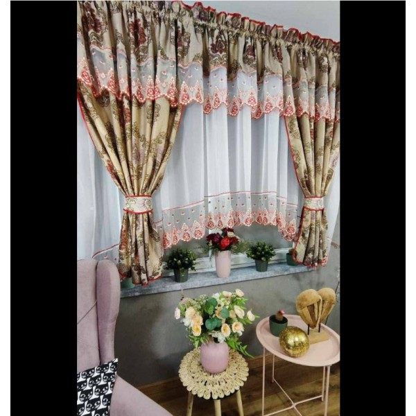 Set unic de perdele Plus draperii decorative pentru sufragerie dormitor, 4 Metri Pe 160cm, PRD-39 Set unic de perdele Plus draperii decorative pentru sufragerie dormitor, 4 Metri Pe 160cm, PRD-39