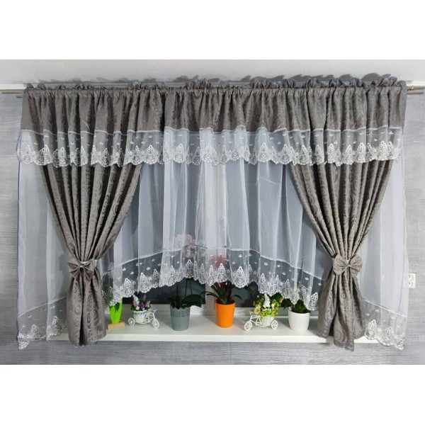 Set unic de perdele Plus draperii decorative pentru sufragerie dormitor, 4 Metri Pe 160cm, PRD-40 Set unic de perdele Plus draperii decorative pentru sufragerie dormitor, 4 Metri Pe 160cm, PRD-40