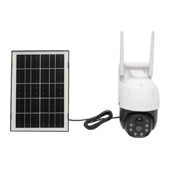 Camera supraveghere 3MP, WIFI 4G rotativa cu panou solar 7.5W, PTZ, 1080P, senzor miscare, night vision, aplicatie V380 Pro