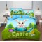 Lenjerie De Pat 4 piese, De Paste, Din Bumbac Finet, Pat 2 Persoane Cu Oua Si Iepurasi, 230x250cm, EF-27 Lenjerie De Pat 4 piese, De Paste, Din Bumbac Finet, Pat 2 Persoane Cu Oua Si Iepurasi, 230x250cm, EF-27