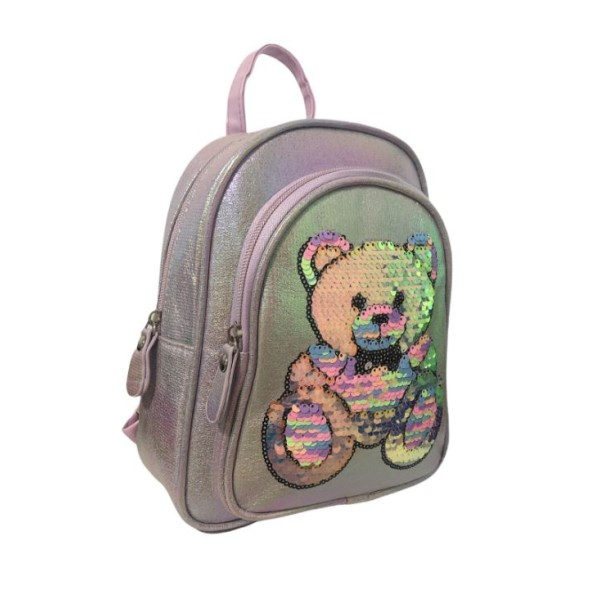 Rucsac copii cu paiete si ursulet , 25 x 20 x 14 cm, Mov, GZ21 Rucsac copii cu paiete si ursulet , 25 x 20 x 14 cm, Mov, GZ21