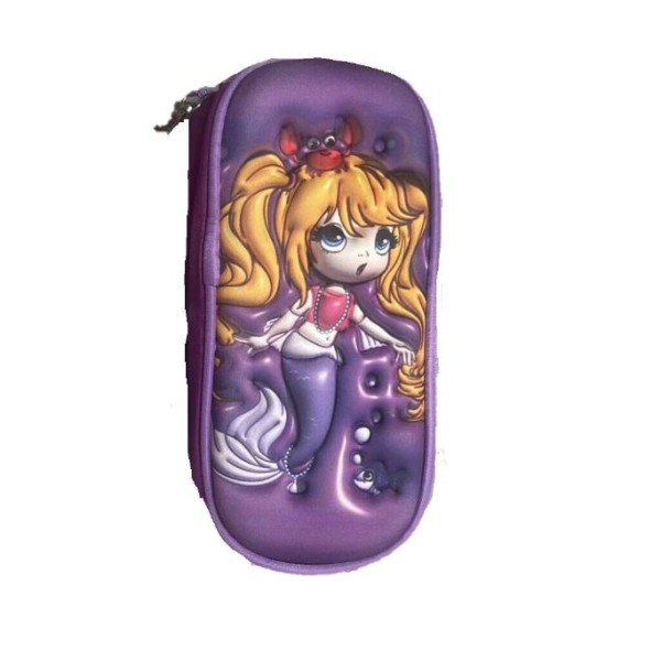 Set Ghiozdan, Geanta pentru Pranz si Penar, Mov, Model Sirena, DNZ3 Set Ghiozdan, Geanta pentru Pranz si Penar, Mov, Model Sirena, DNZ3