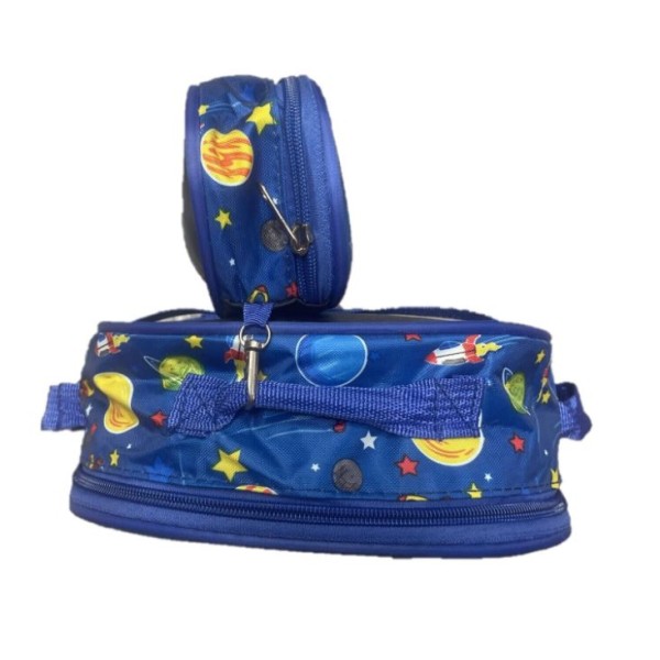 Set Ghiozdan, Geanta pentru Pranz si Penar, Albastru, Model Astronaut, DNZ4 Set Ghiozdan, Geanta pentru Pranz si Penar, Albastru, Model Astronaut, DNZ4
