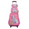 Set Ghiozdan Troler rezistent, cu luminite, Roti din silicon 41x30x18 cm, cu geanta si penar, model Sirena, DNZ5