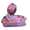 Set Ghiozdan Troler rezistent, cu luminite, Roti din silicon 41x30x18 cm, cu geanta si penar, Baby Unicorn, DNZ6
