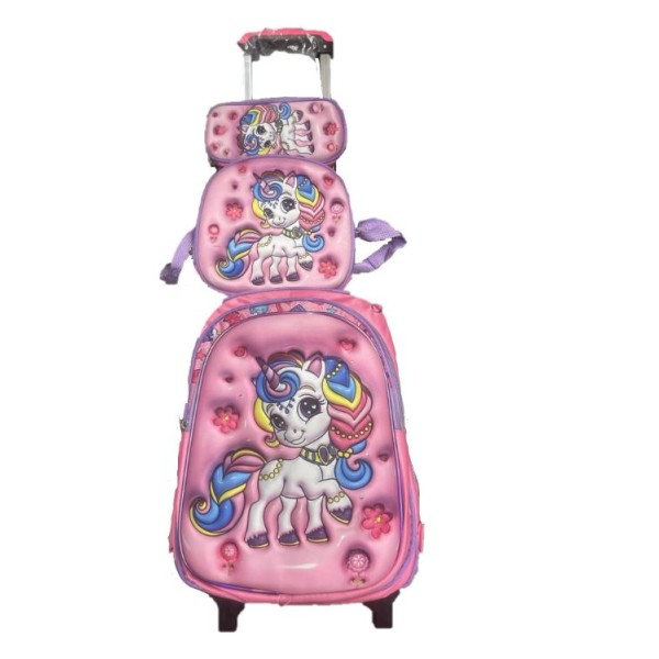 Set Ghiozdan Troler rezistent, cu luminite, Roti din silicon 41x30x18 cm, cu geanta si penar, Baby Unicorn, DNZ6 Set Ghiozdan Troler rezistent, cu luminite, Roti din silicon 41x30x18 cm, cu geanta si penar, Baby Unicorn, DNZ6