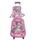 Set Ghiozdan Troler rezistent, cu luminite, Roti din silicon 41x30x18 cm, cu geanta si penar, Baby Unicorn, DNZ6