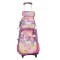 Set Ghiozdan Troler rezistent, cu luminite, Roti din silicon 41x30x18 cm, cu geanta si penar, Roz, Model Unicorn, DNZ7