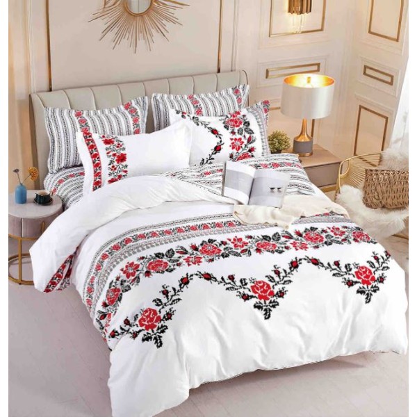 Set Lenjerie Eleganta Finet Din 4 Piese ,Pat 1 Persoana, Cearceaf de pat 155 x 230cm, JK-27 Set Lenjerie Eleganta Finet Din 4 Piese ,Pat 1 Persoana, Cearceaf de pat 155 x 230cm, JK-27