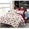 Set Lenjerie Eleganta 6 piese cu elastic din Bumbac Finet, Cearceaf de pat 180x200cm, Pat 2 Persoane, B6056