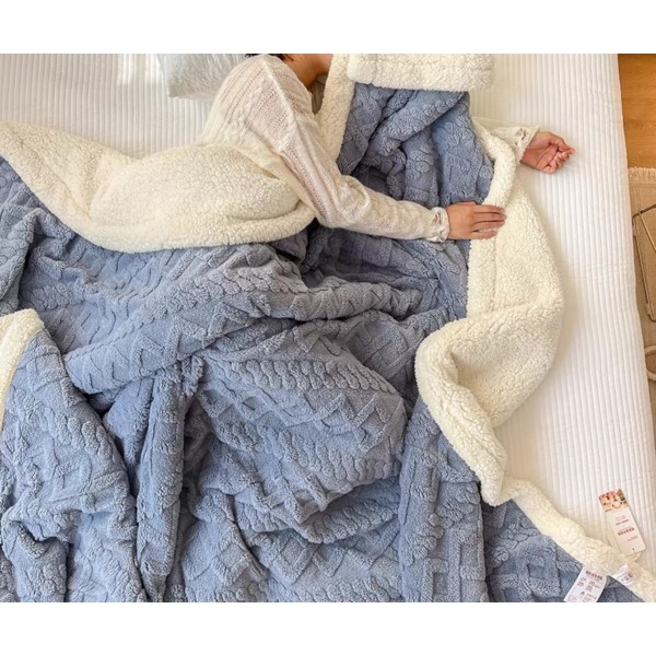 Husa de pat Cocolino si 2 fete de perna, Tricot, Uni, 3 piese, 2 persoane, 180x200cm, HP-11