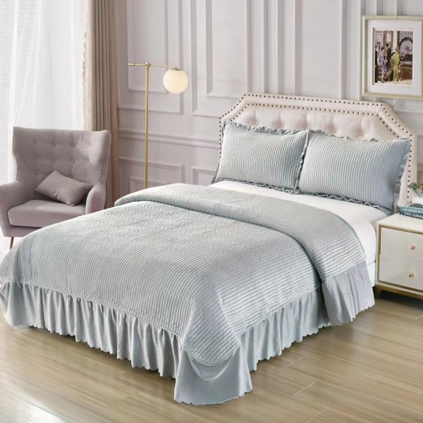 Set Cuvertura catifea 220x240 cm pentru Pat Dublu,+ 2 fete perne, CT-04 Set Cuvertura catifea 220x240 cm pentru Pat Dublu,+ 2 fete perne, CT-04