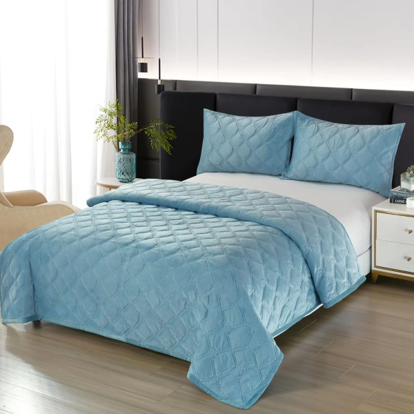 Set Cuvertura catifea 220x240 cm pentru Pat Dublu,+ 2 fete perne, CT-11 Set Cuvertura catifea 220x240 cm pentru Pat Dublu,+ 2 fete perne, CT-11