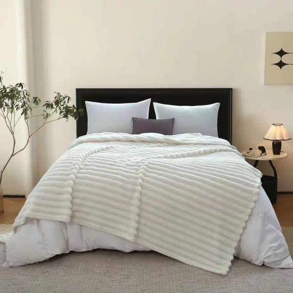 Patura Cocolino Groase cu dungi, 200 x 230 cm, Pentru pat de 2 Persoane, PD-5