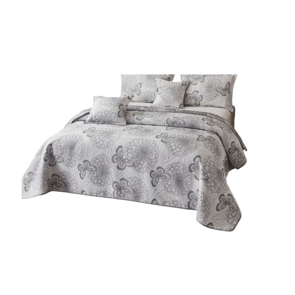 Cuvertură 5 Piese pat dublu din Bumbac Finet, 5 piese, fluturi, cuvertura de pat 230x250cm, CVP4 Cuvertură 5 Piese pat dublu din Bumbac Finet, 5 piese, fluturi, cuvertura de pat 230x250cm, CVP4