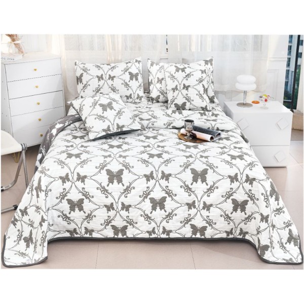 Set 5 Cuvertura dubla decor de lux din Bumbac, Cuvertura de 230x250 cm, Cu 4 fete de perna, CVD-1 Set 5 Cuvertura dubla decor de lux din Bumbac, Cuvertura de 230x250 cm, Cu 4 fete de perna, CVD-1