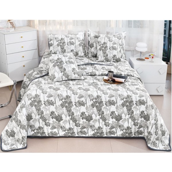 Set 5 Cuvertura dubla decor de lux din Bumbac, Cuvertura de 230x250 cm, Cu 4 fete de perna, CVD-2