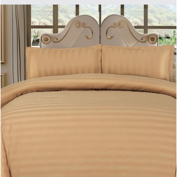Lenjerie de pat dublu din damasc cu elastic, 4 piese, cearceaf pentru pat 180x200cm, KD-05