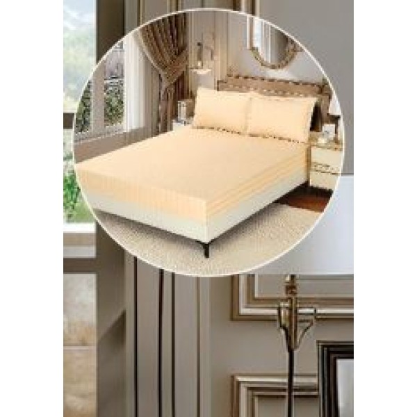 Lenjerie de pat dublu din damasc cu elastic, 4 piese, cearceaf pentru pat 180x200cm, KD-07