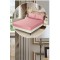 Lenjerie de pat dublu din damasc cu elastic, 4 piese, cearceaf pentru pat 180x200cm, KD-11