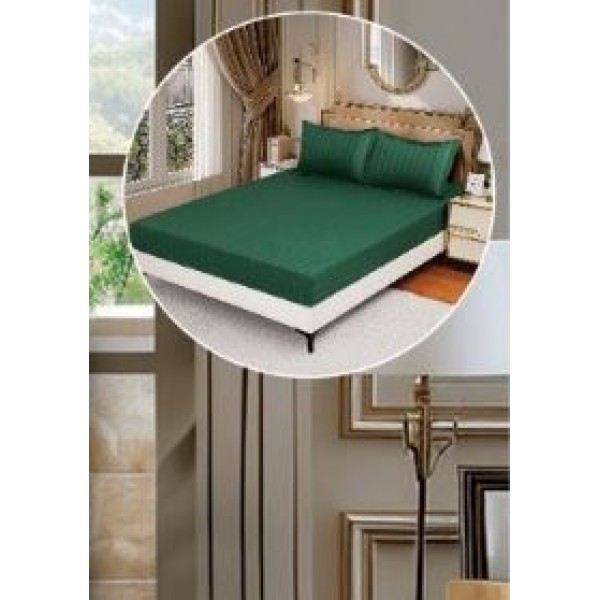 Lenjerie de pat dublu din damasc cu elastic, 4 piese, cearceaf pentru pat 180x200cm, KD-02