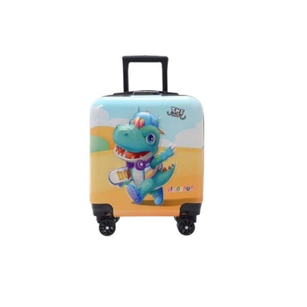 Troler cabina copii cu desene animate  3D de 43 x 36 x 23 cm pentru copii , cu 4 roți, TC-05