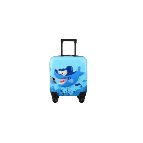 Troler cabina copii cu desene animate 3D de 43 x 36 x 23 cm pentru copii , cu 4 roți, TC-07
